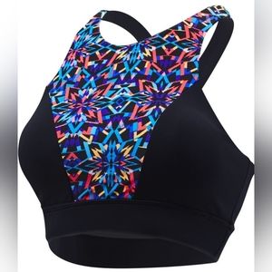 TYR Carnivale Womens Amira Multi Colored Bikini Top Size XL(14/16)